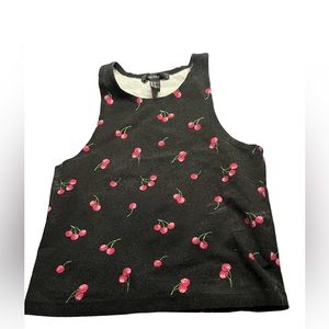 Forever 21- Cherry print Crop Top